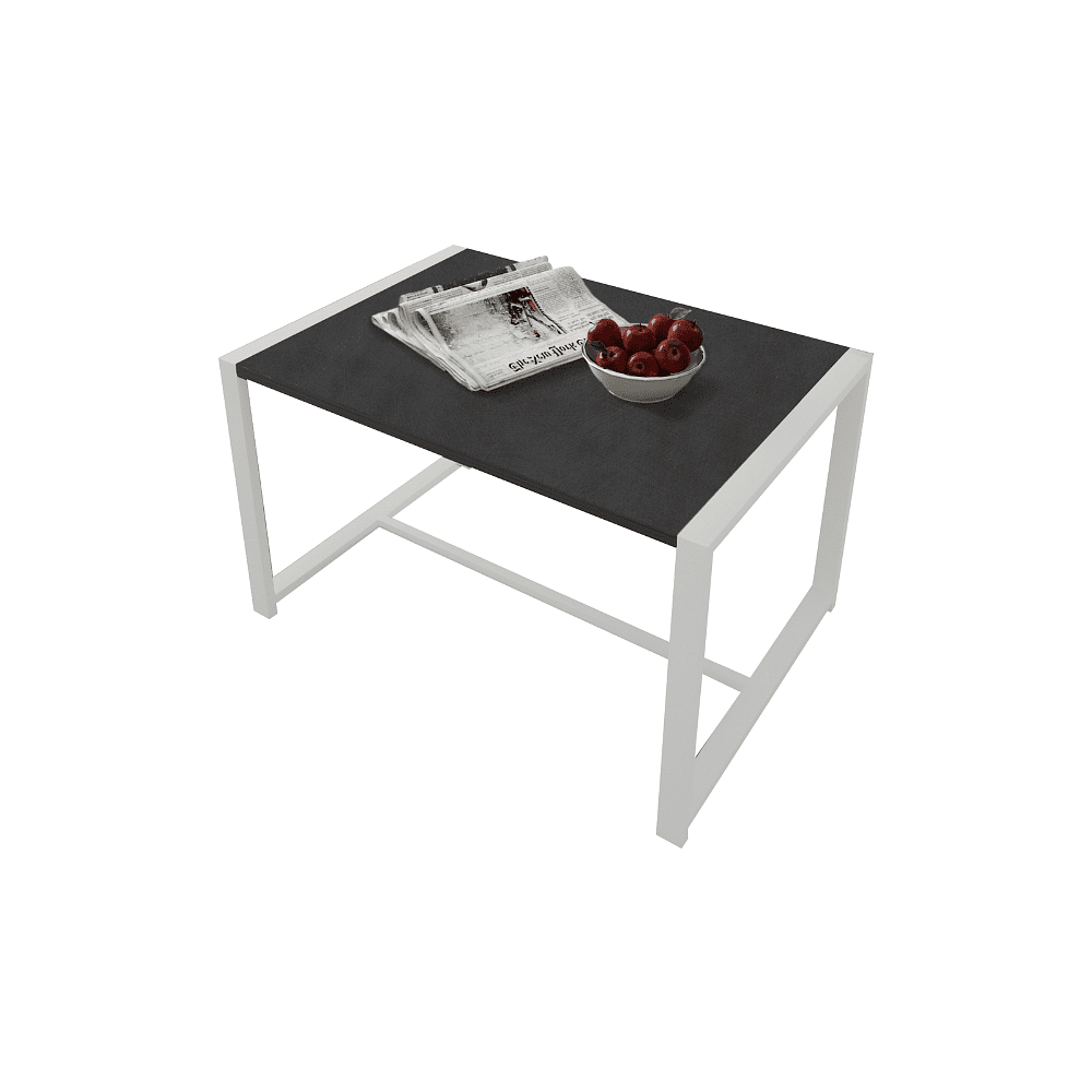 Стол журнальный ALLERD RION, белый муар, Металл Бруклин