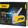 Набор механический степлер и скоборасшиватель Deli YS EDL238105, 3-в-1+ комплект скоб, кейс - 13