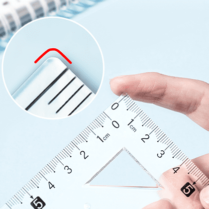 Набор чертежный "Deli VC23": линейка 15 см, треугольник 45 и 60 гр, транспортир 180 гр, прозрачный - 3