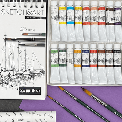 Скетчбук "Sketch&Art", 18.5х25 см, 200 г/м2, 50 листов, на спирали  - 5