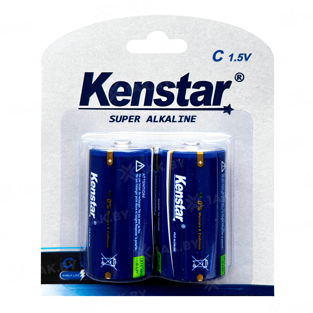Батарейки алкалиновые "KenStar C/LR14", 2 шт.