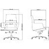 Кресло для руководителя SitZone CH-500B, кожа, алюминий, белый, -30% - 6