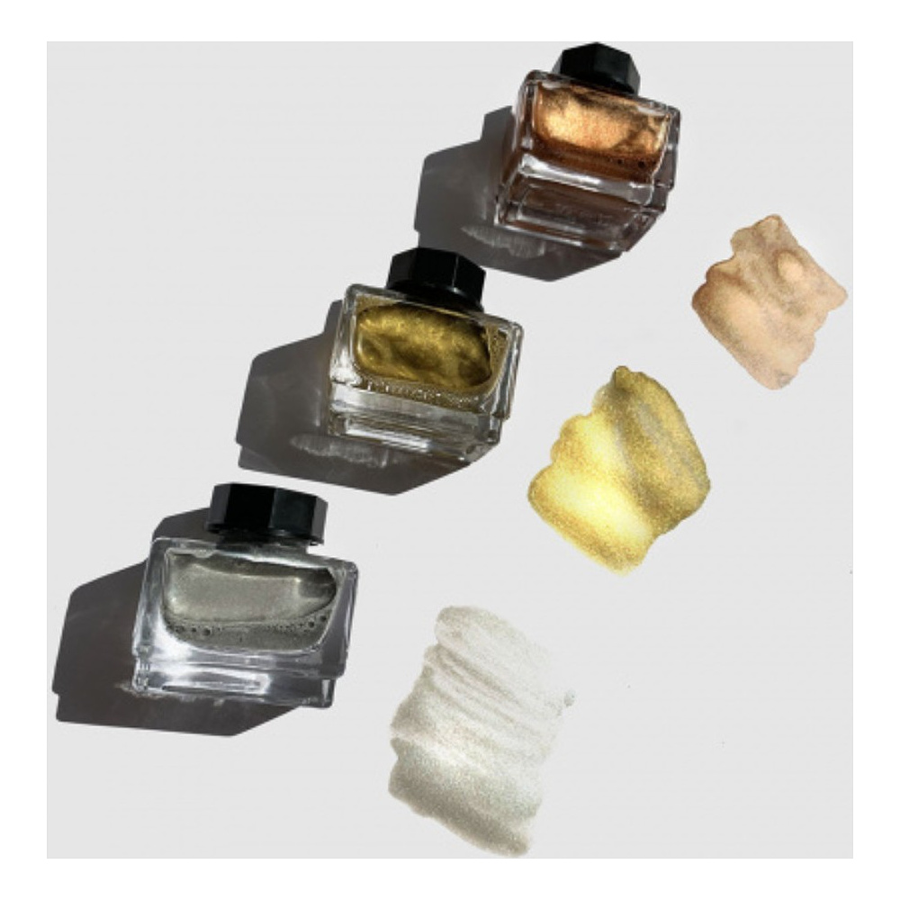 Тушь для рисования и каллиграфии "Малевичъ", 15 мл, металлик золото - 3