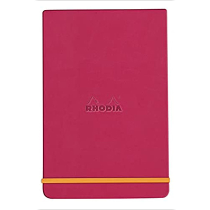 Блокнот "Rhodiarama Webnotepad" на резинке, A5, 96 листов, линейка, малиновый