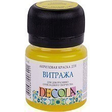 Краска акриловая для витража "Декола"