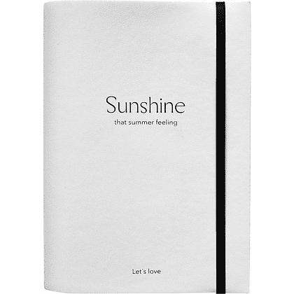 Ежедневник недатированный "Sunshine", А5, 2025, на резинке, белый