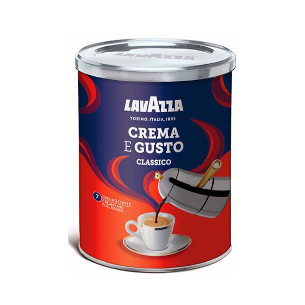 Кофе "Lavazza" Crema e Gusto, молотый, 250 г, жестяная банка