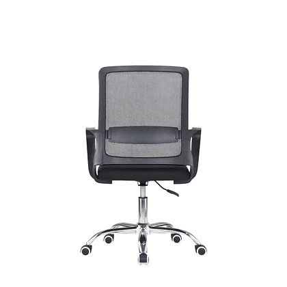 Кресло для персонала SitZone "U-0385 CH", ткань, хром, черный - 3