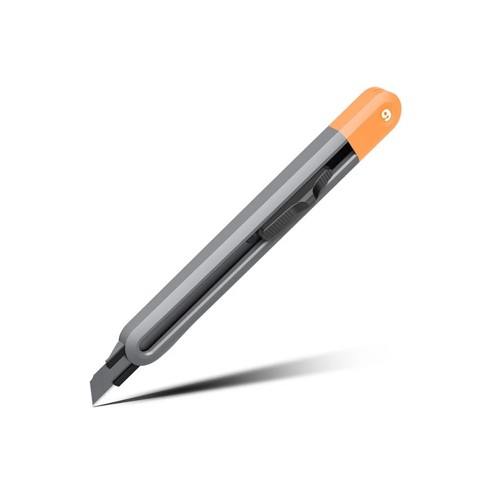 Нож строительный Deli HS HT4009C, 9 мм, Soft Touch, оранжевый