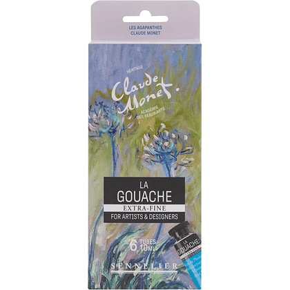 Набор красок гуашевых "Sennelier. Claude Monet - Agapanthus", 6 цветов, тубы