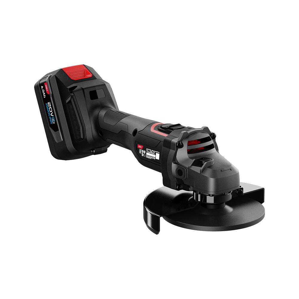 Угловая шлифмашина Deli RS EDE-JM20-2D4 20 В, 125 мм, 2 АКБ, 4 Ач, сумка - 5