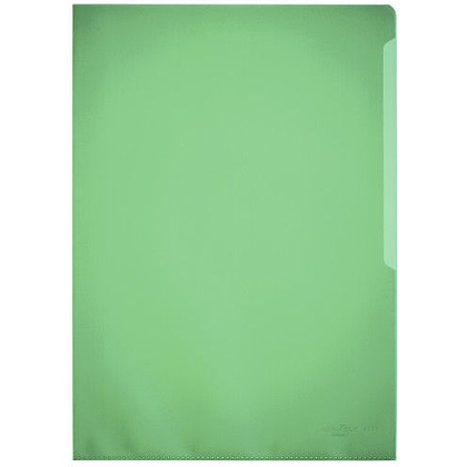 Папка-уголок "Durable", A4, 120 мк, пластик, зеленый