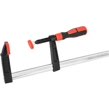 Струбцина F-образная Deli RS EDL110830Z, 80х300 мм, усиленная, черный, красный - 2
