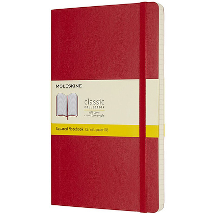 Блокнот "Classic Soft Large", А5, 96 листов, клетка, красный