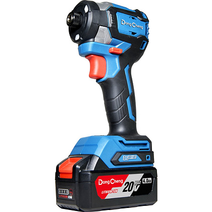 Аккумуляторный шуруповерт DongCheng DCPL208 (TYPE EM), 20 В, 208 Нм, 2 АКБ, 4 Ач, З/У 2 А - 3