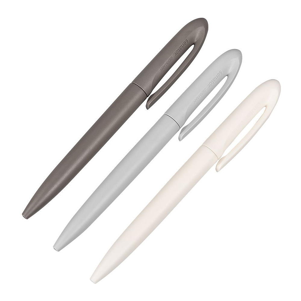 Ручка шариковая автоматическая "Senator Skeye Bio", 1.0 мм, серый, стерж. синий - 3