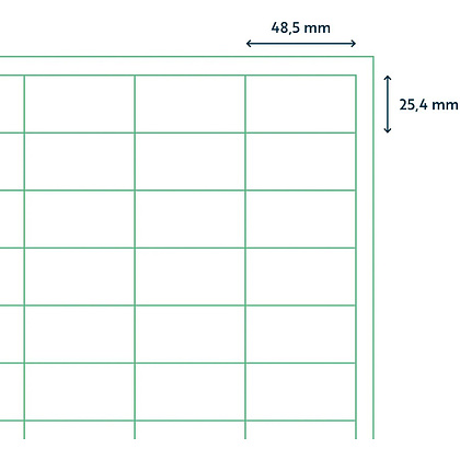 Самоклеящиеся этикетки универсальные "Rillprint", 48.5x25.4 мм, 100 листов, 44 шт, белый - 3
