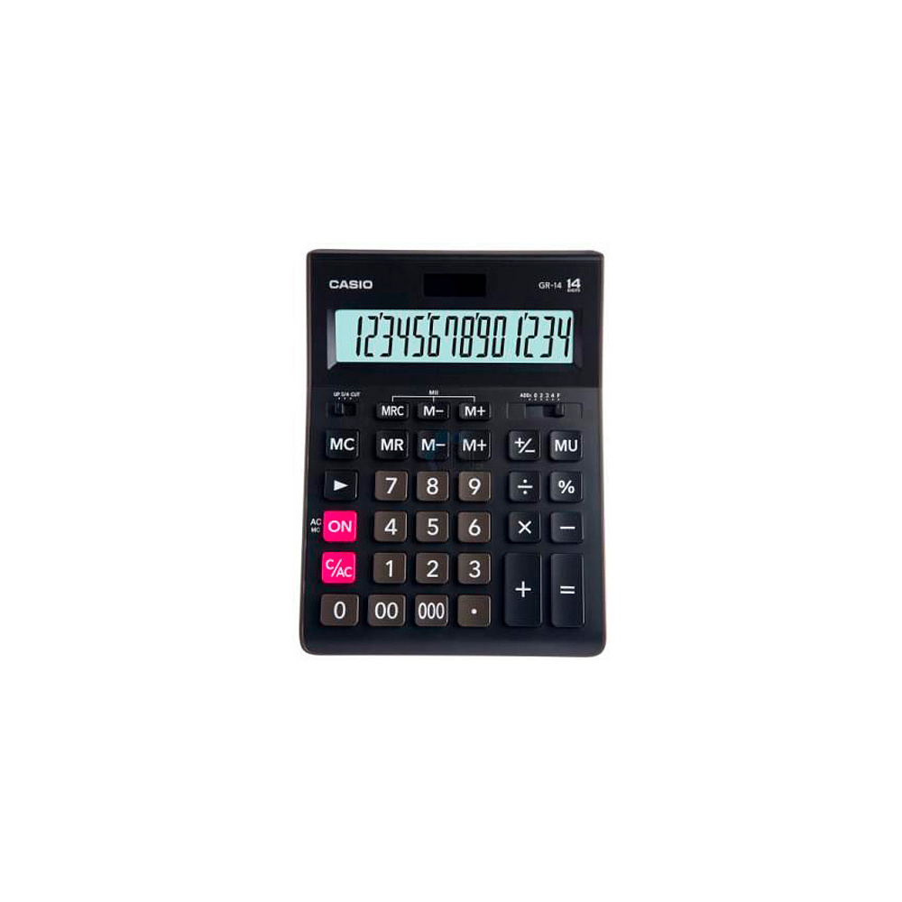 Калькулятор настольный Casio "GR-14", 14-разрядный, черный - 3