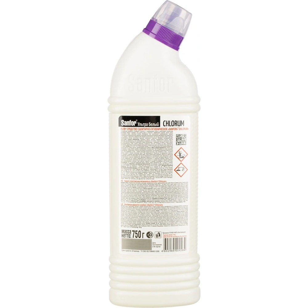 Средство чистящее для сантехники "Sanfor Chlorum Ультра", 750 мл - 2