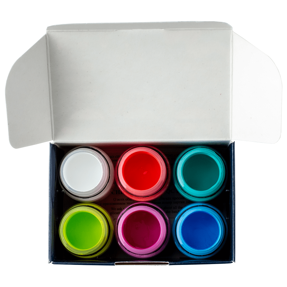 Контур акриловый по ткани "Декола модные оттенки", набор 6 цветов, 20 мл, банки - 7