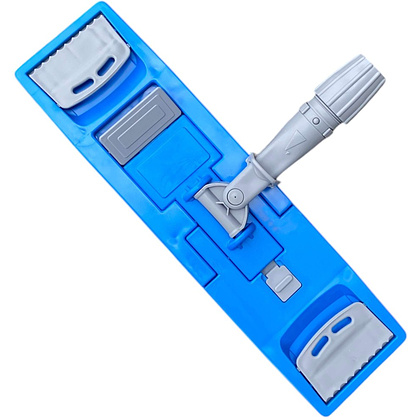 Держатель для мопов с зажимами, 40 см, синий, серый