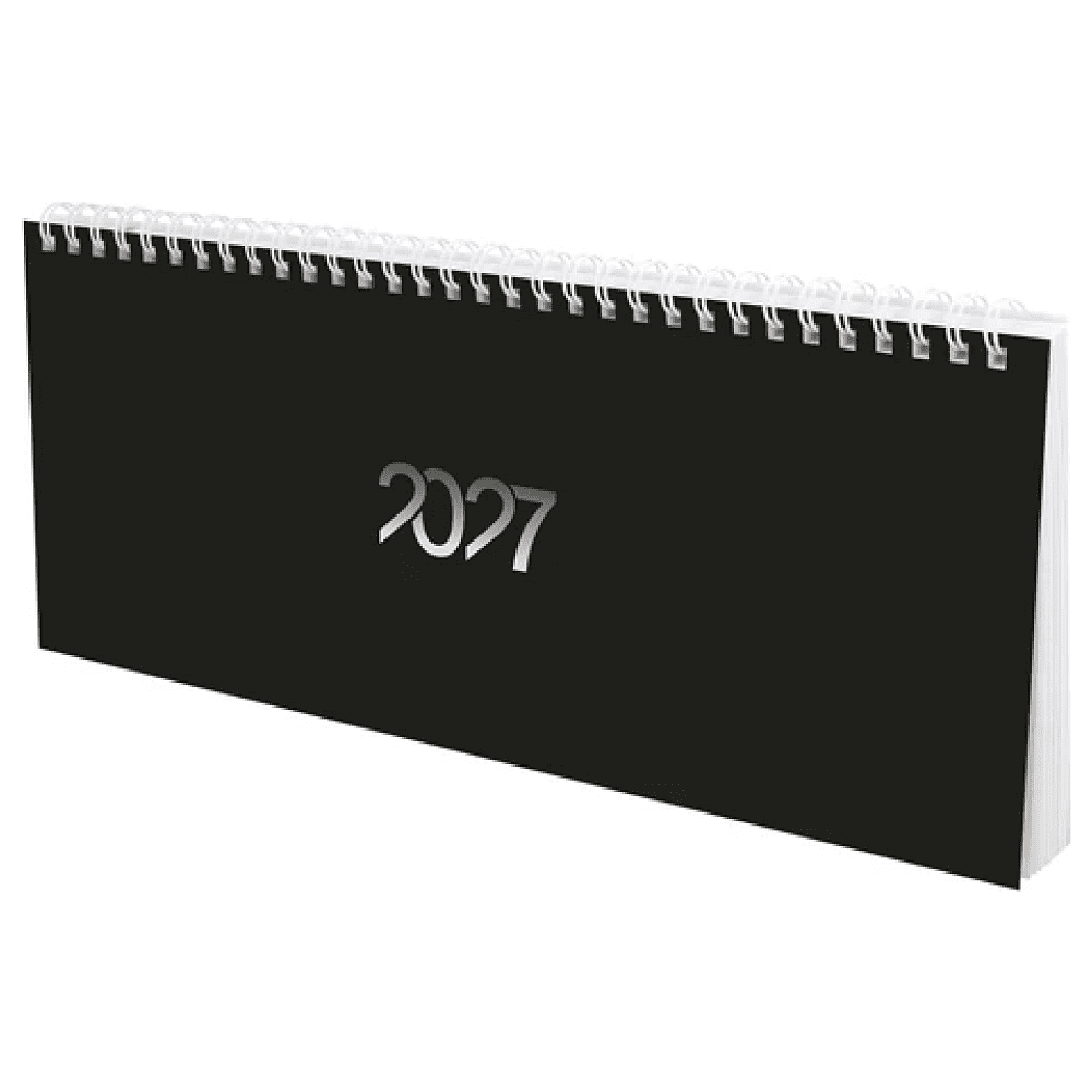 Планинг датированный "Black style" на 2027 год, 285х112 мм, 128 страниц, линейка, черный - 2