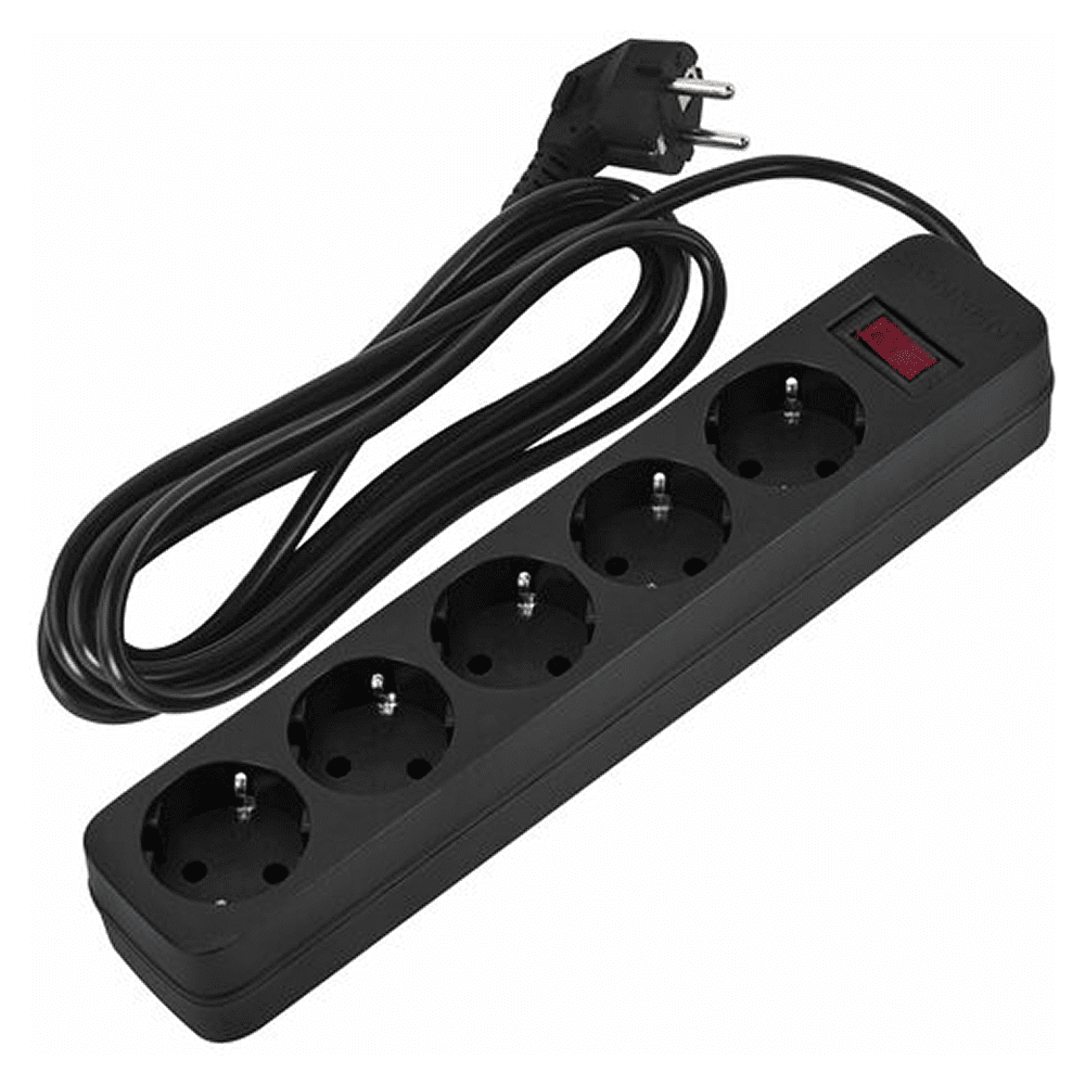 Сетевой фильтр Sonnen SPB-305, 3 м, 5 розеток, черный