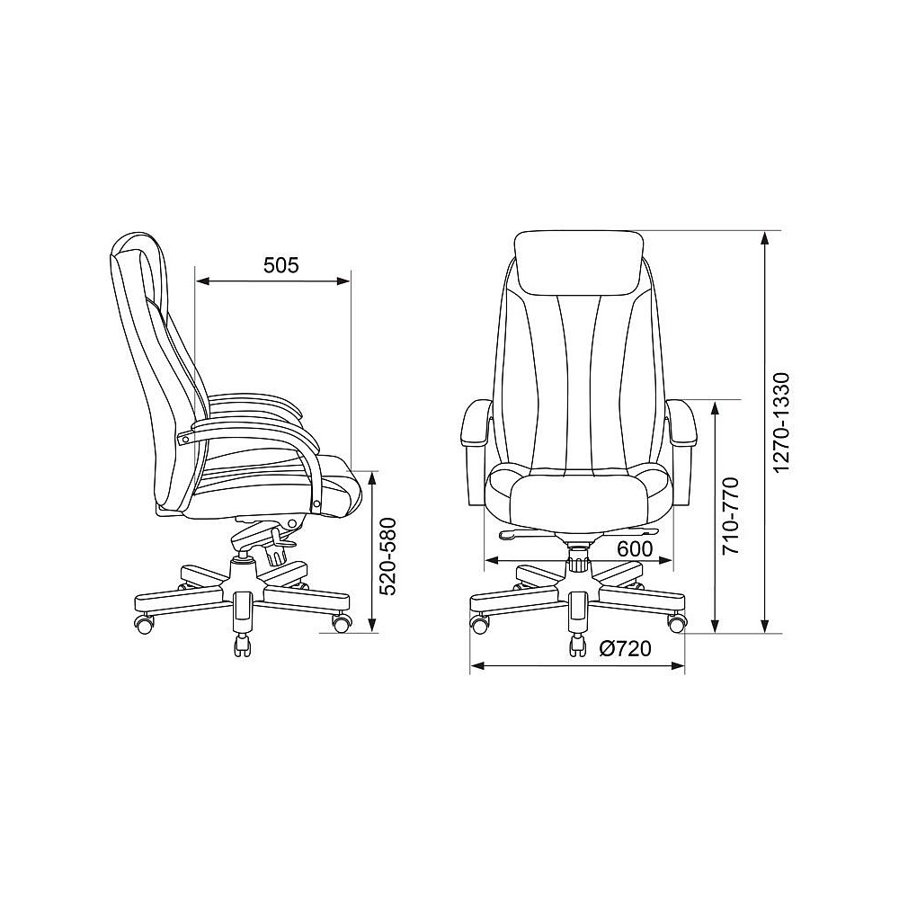 Кресло для руководителя Бюрократ "T-9922WALNUT", кожа, металл, дерево, светло-коричневый  - 6