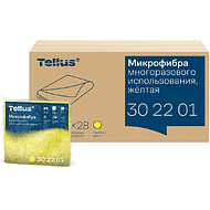 Салфетка из микроволокна Tellus, 220 гр/м2, 35х35см, 5шт/упак, желтый