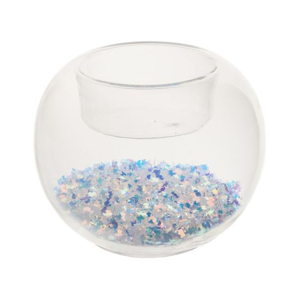 Подсвечник декоративный "Голубые блестки"