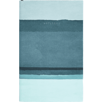 Блокнот "Stripes shadow", А5, 96 листов, линейка, голубой, срез разноцветный - 2