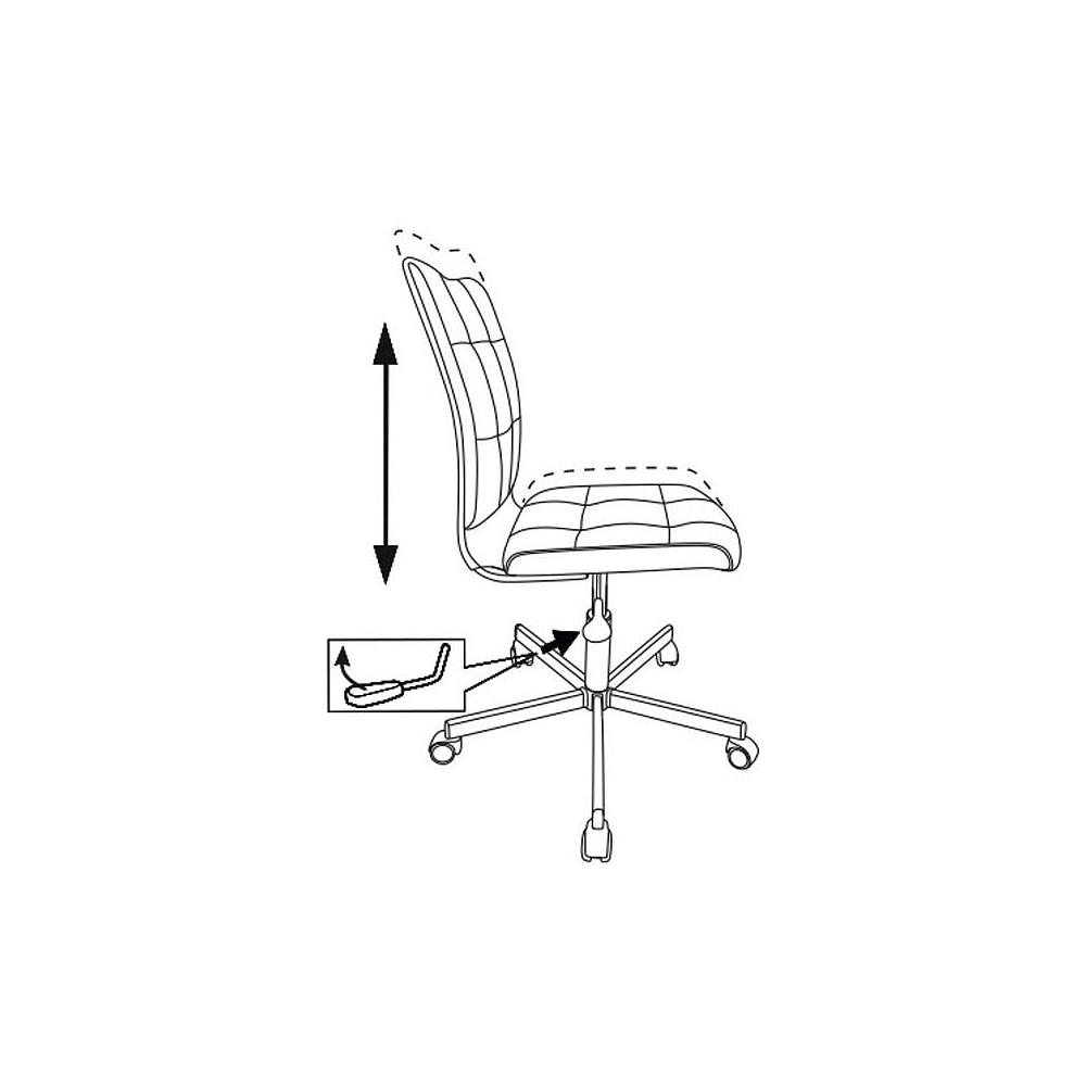 Кресло для персонала "Бюрократ CH-330M", экокожа, металл, бежевый - 6