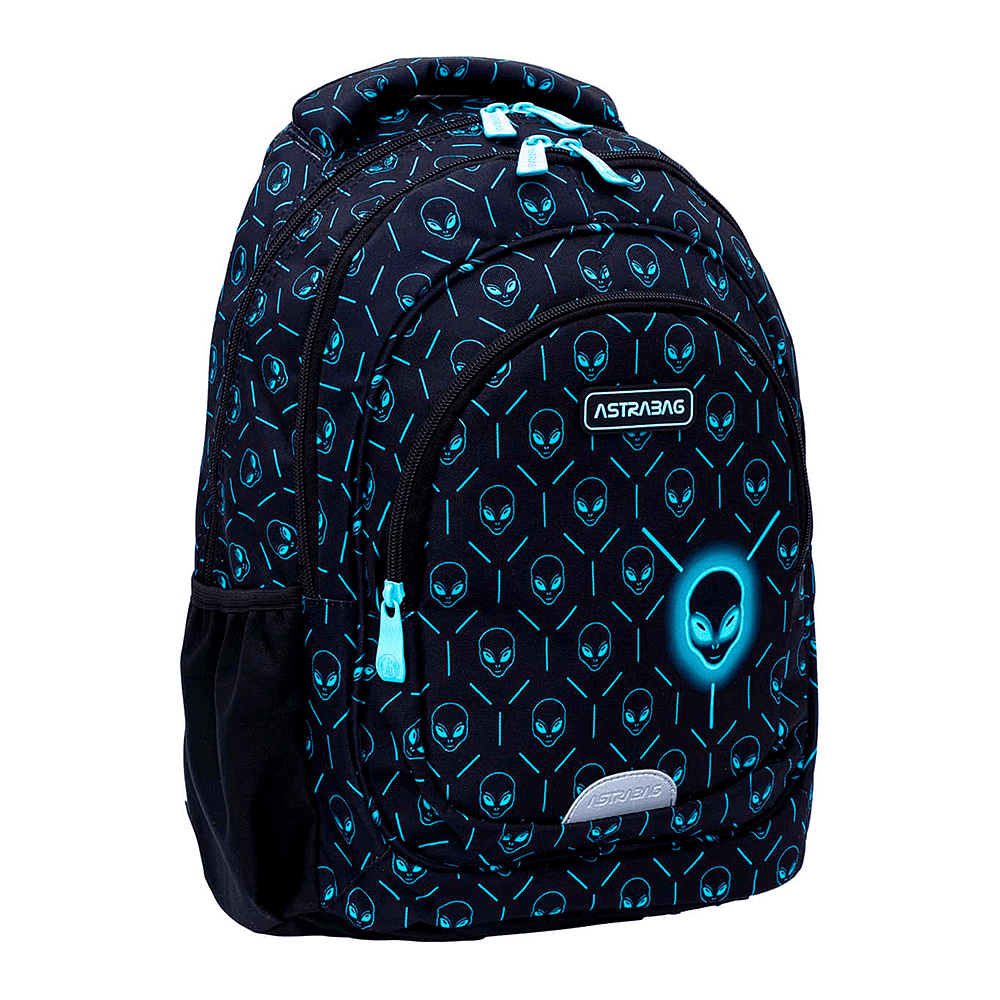 Рюкзак школьный "Neon Ufo", черный  - 4