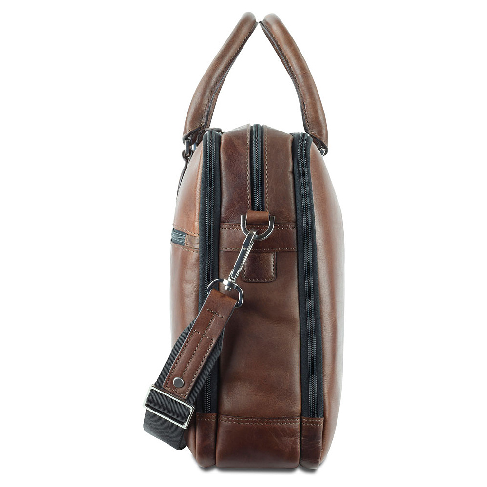 Портфель для документов "Don Valentino", кожа, коричневый - 3