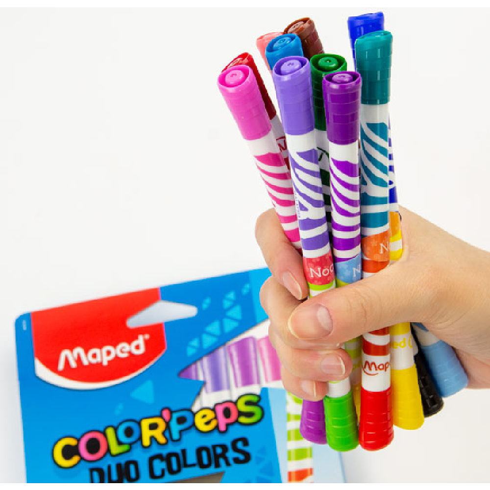 Фломастеры двухсторонние Maped "Duo Color Peps", 10 шт - 5