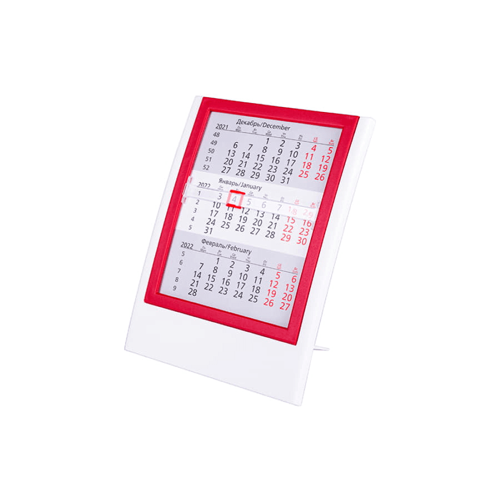 Календарь настольный "9537" 2026-2027, белый, красный - 2