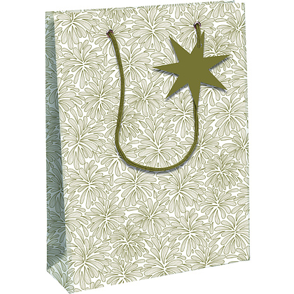 Пакет бумажный подарочный "Noël des Sable", 26,5x14x33 см, разноцветный