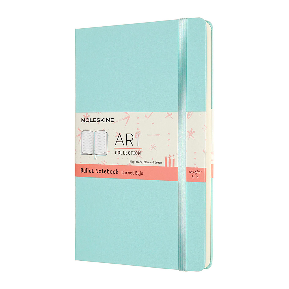 Блокнот "Art Bullet Large", А5, 80 листов, линейка, аквамарин
