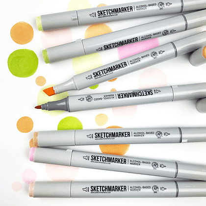 Маркер перманентный двусторонний "Sketchmarker", O52 забавный апельсин - 3