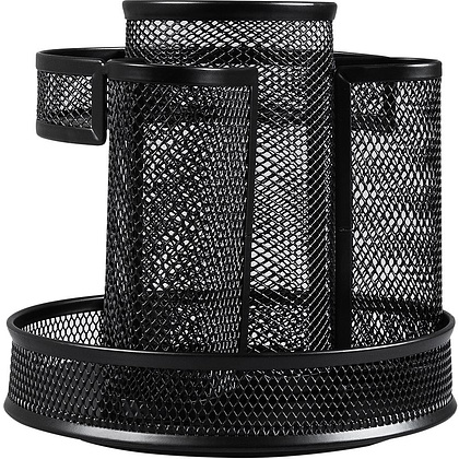 Подставка для канцелярских мелочей "Круглая", 165x165x160 мм, черный - 2