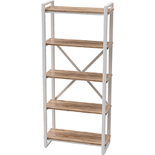Стеллаж Millwood "Loft CH-3", 800х350х1820 мм, белый, табачный крафт