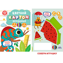 Картон цветной "Хамелеон", A4, 7 цветов, 7 листов