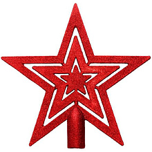 Верхушка елочная "Красная звезда", красный