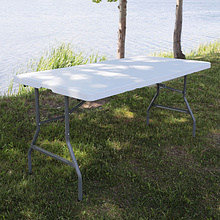 Стол складной 1800х755х730 мм, пластик, белый