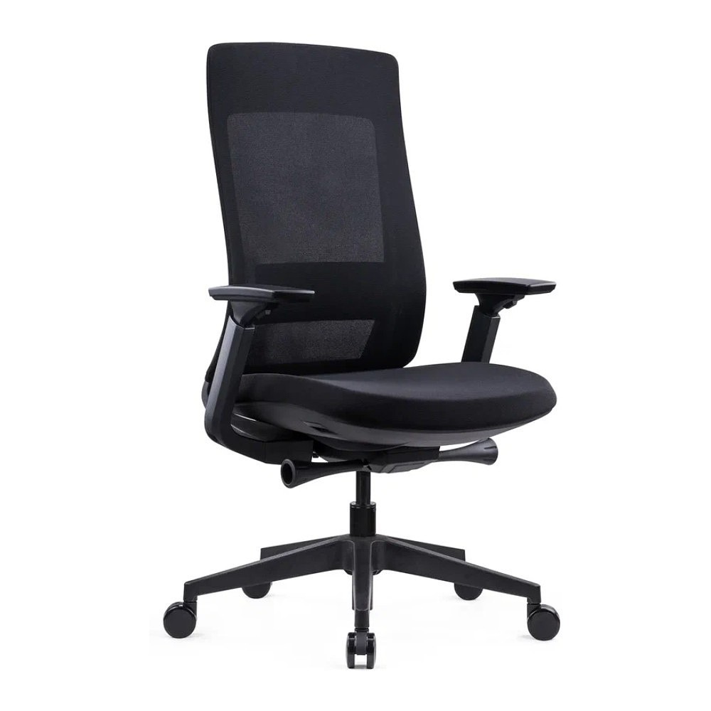 Кресло для руководителя SitZone E-VL002B, сетка, ткань, пластик, черный, -30%