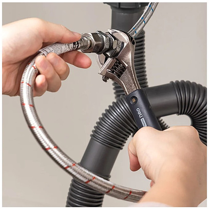 Набор ручного инструмента Deli HS, 8 предметов, Soft Touch, черный - 12