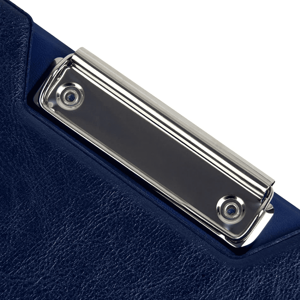 Планшет открывающийся с зажимом, A4, винил, синий - 5