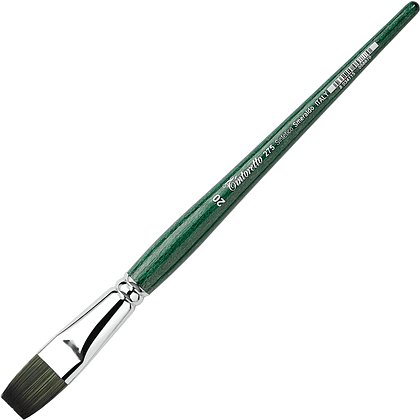 Кисть для рисования "Tintoretto Emerald", синтетика, плоская, №20