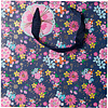 Пакет бумажный подарочный "Navy floral", 33x16.5x33 см, разноцветный - 6