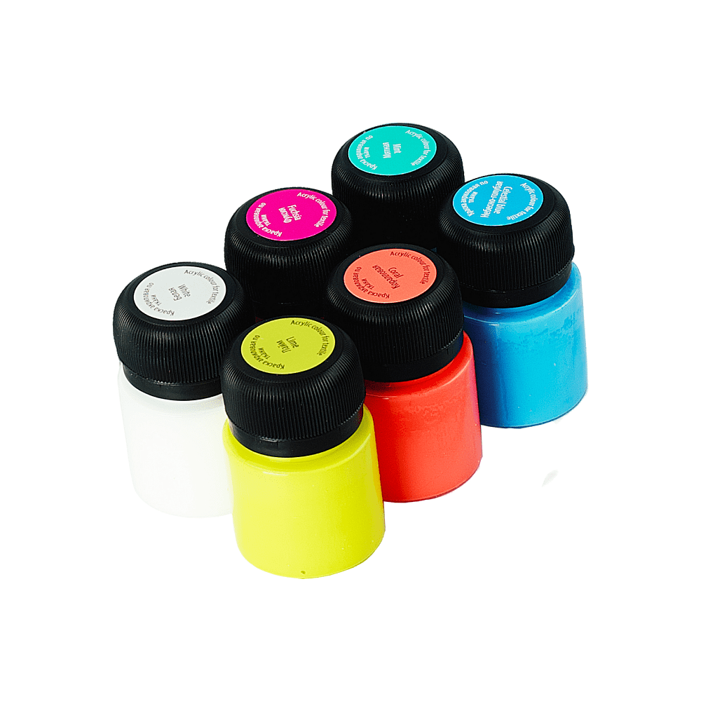 Контур акриловый по ткани "Декола модные оттенки", набор 6 цветов, 20 мл, банки - 8